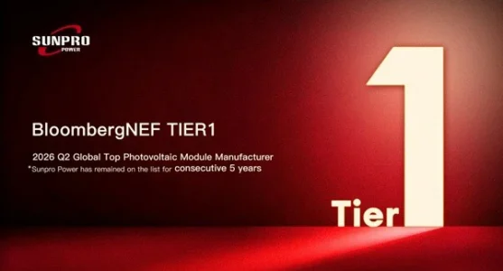 Sunpro Power Secures Spot Again on BNEF Tier 1 List for 2026 Q2